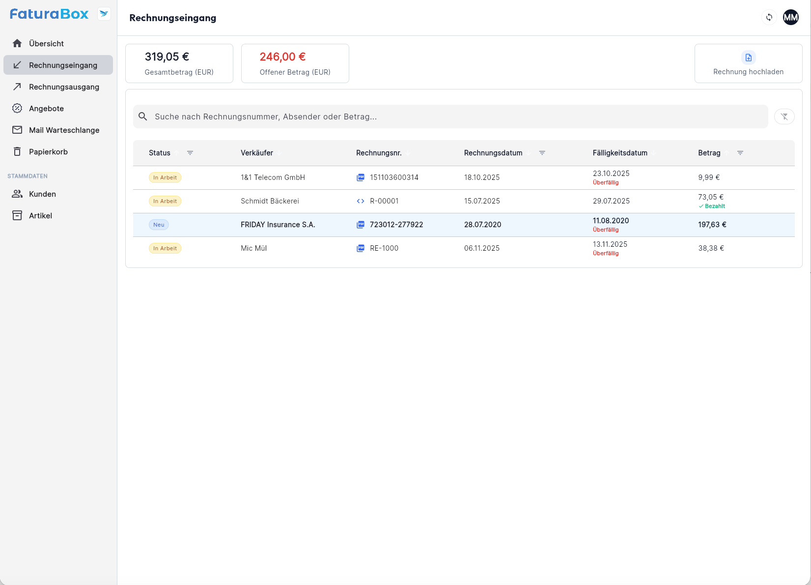 Rechnungseingang